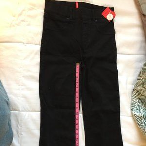 SPANX Black Wash Cropped Flare Jeans